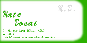 mate dosai business card