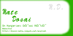 mate dosai business card